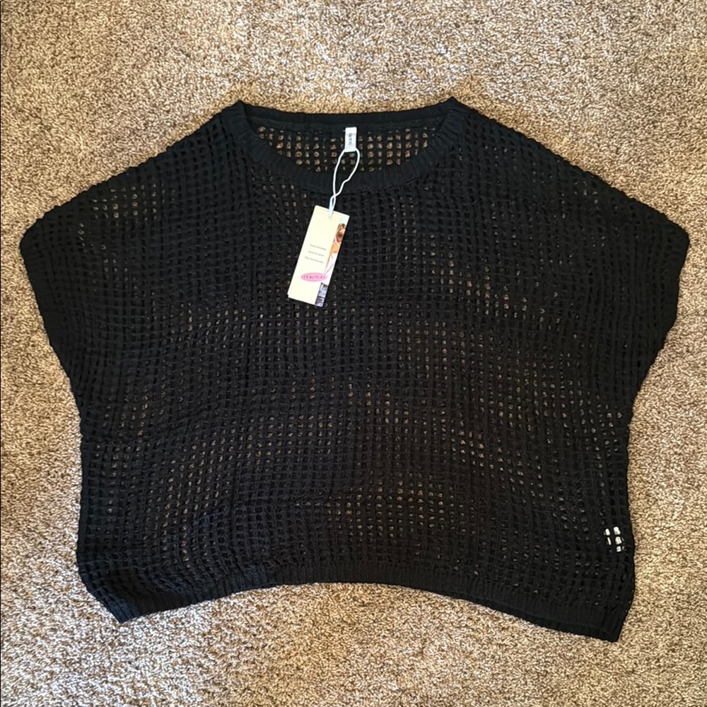 Black Knit Women's Top